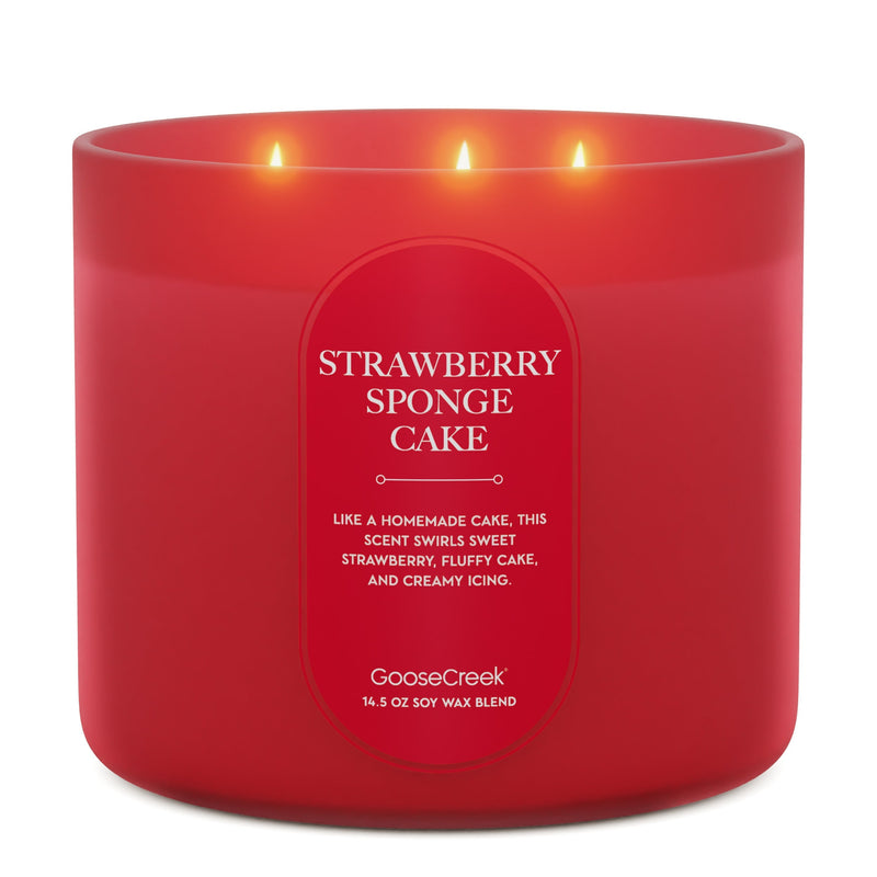 Strawberry Sponge Cake 3-Wick Candle GAGR