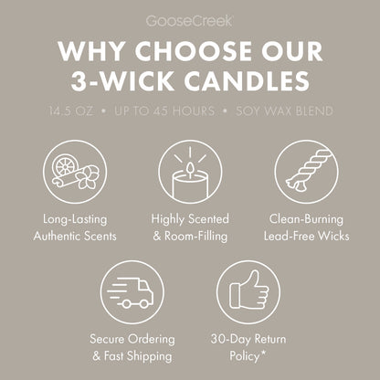 Teakwood 3-Wick Candle